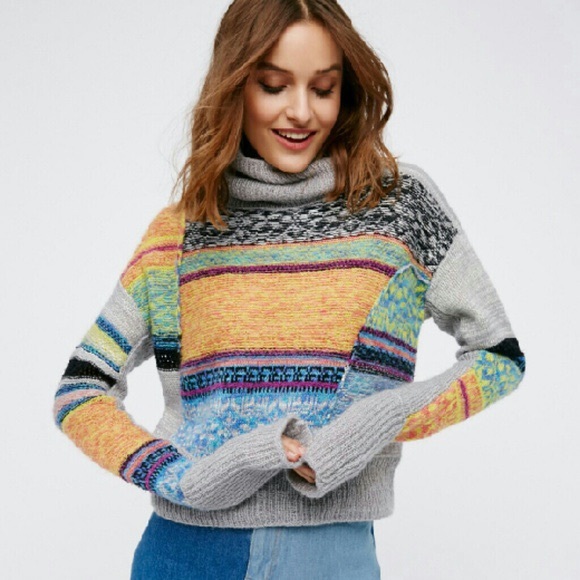 Colorful Turtleneck Sweater | Poshmark